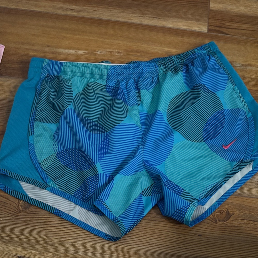 Nike Blue Patterned Athletic Shorts